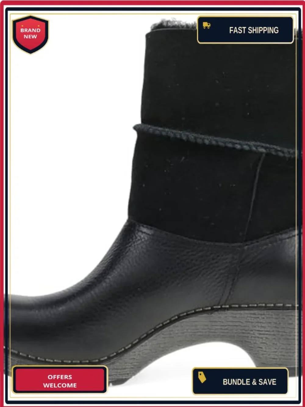 Dansko Lilith Women's Ankle Bootie with Shearling, Leather, Water Resistant